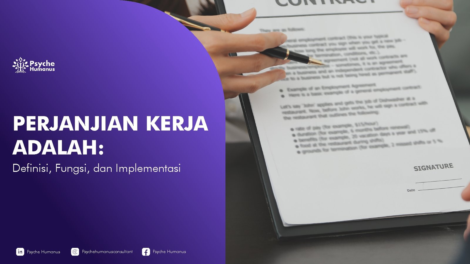 Perjanjian Kerja Adalah