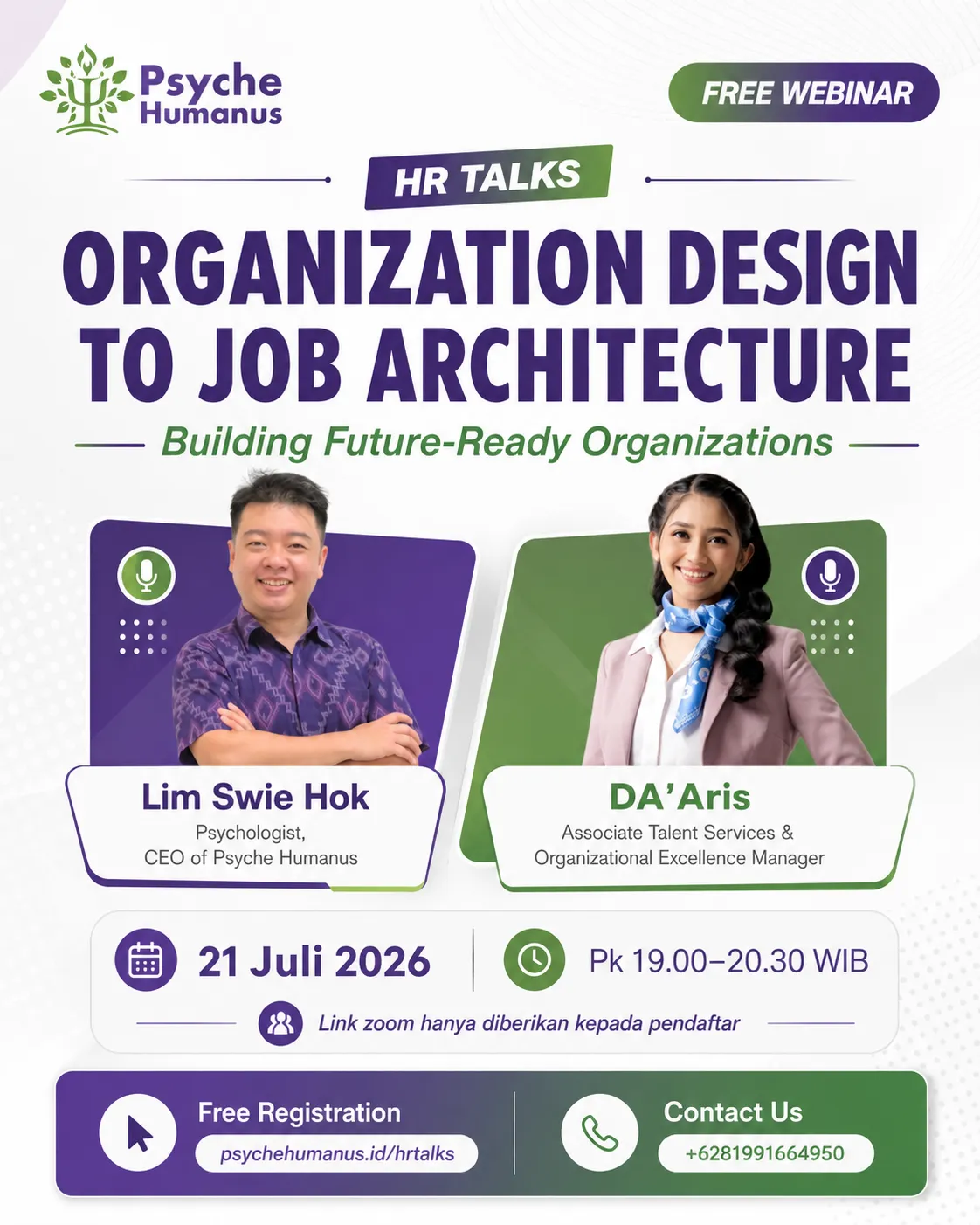 Poster webinar HR Talks Organization Design to Job Architecture